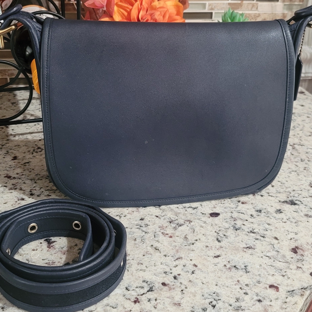 Coach Blue Crossbody Bag with Structured Silhouette